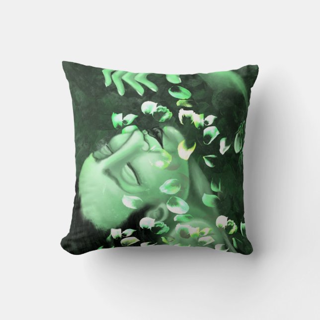 Scent of Spring Throw Pillow Modern Style Painting (Front)