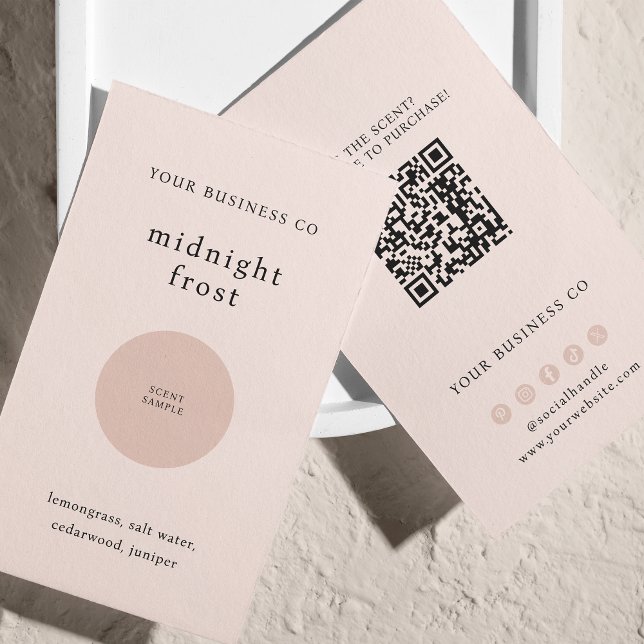 Scent Sample Fragrance Tester Blush QR Code Card (Creator Uploaded)