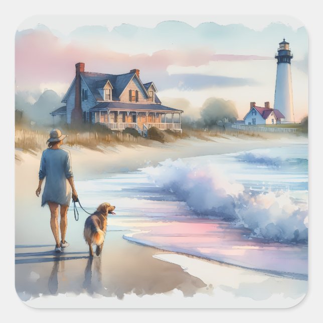 Scented Jar Candle Square Sticker (Front)