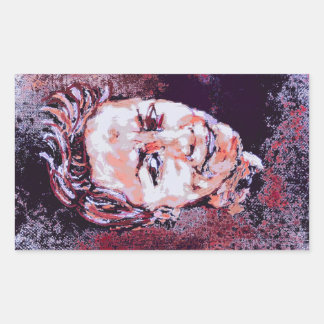 sceptical rectangular sticker