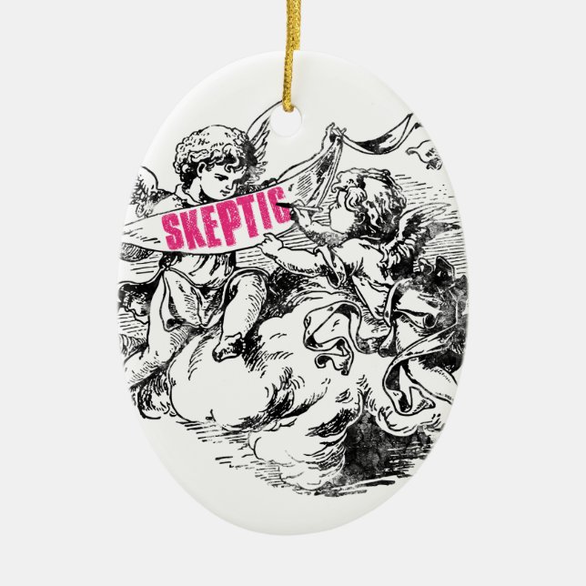 Sceptical Truth Ceramic Tree Decoration (Front)