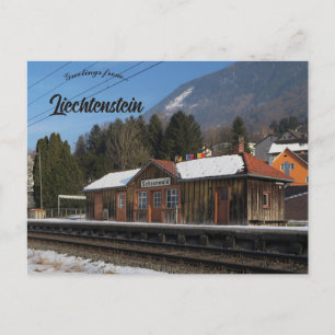 Schaanwald Railway Station Liechtenstein Postcard