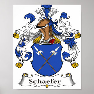 Schaefer Coat of Arms 8"x10" Poster