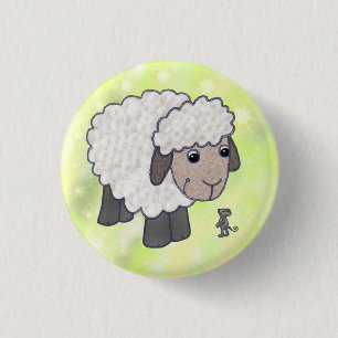 Schaf mit Maus 3 Cm Round Badge