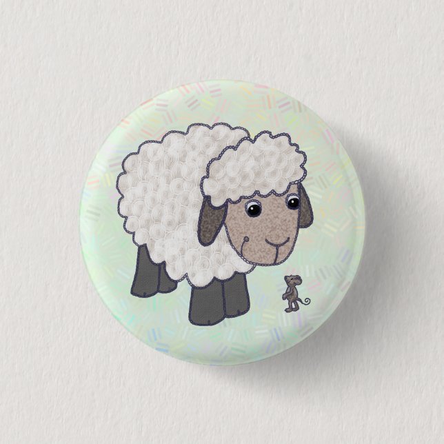 Schaf und Maus 3 Cm Round Badge (Front)
