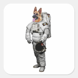 Schäferhund Astronaut Sticker
