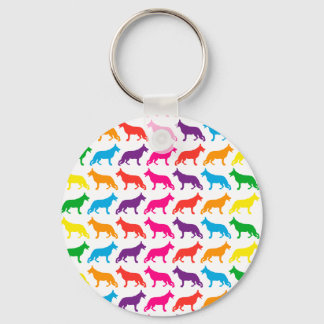 Schäferhunde Regenbogen Key Ring