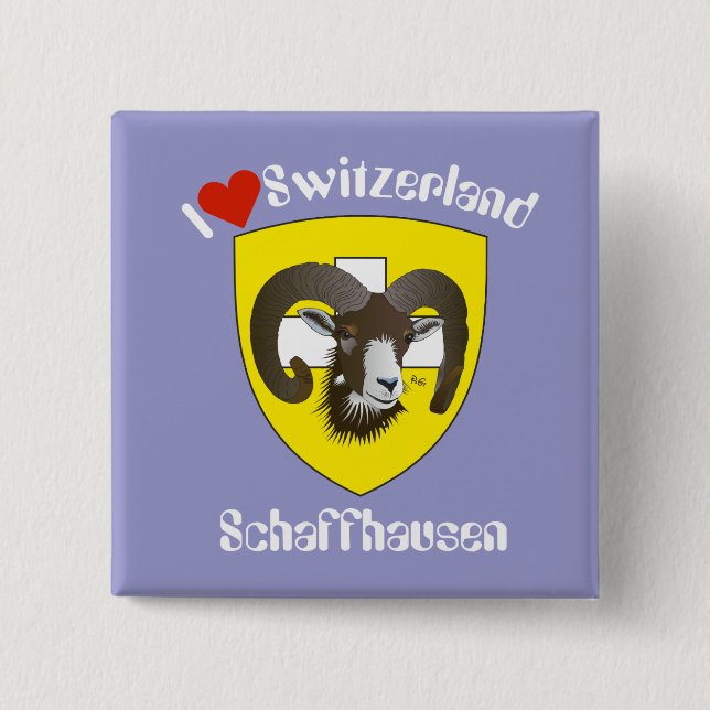 Schaffhausen Schweiz Button (Front)