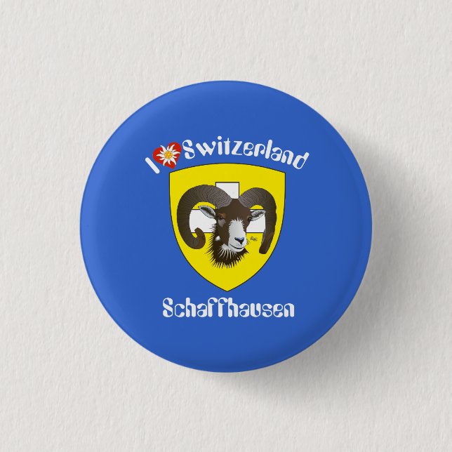 Schaffhausen Schweiz Button (Front)