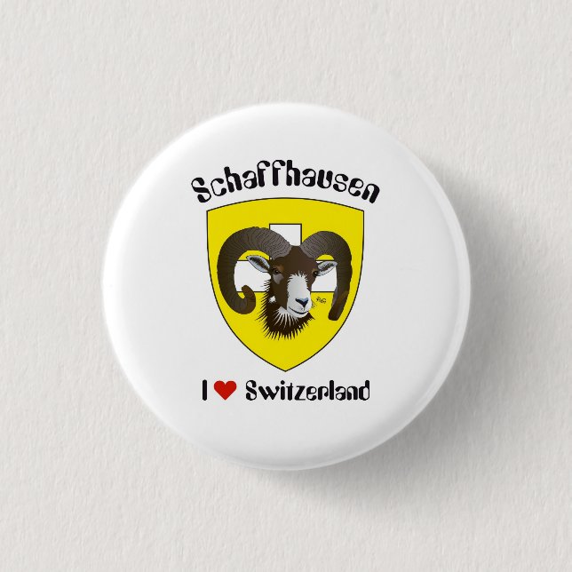 Schaffhausen Schweiz Button (Front)
