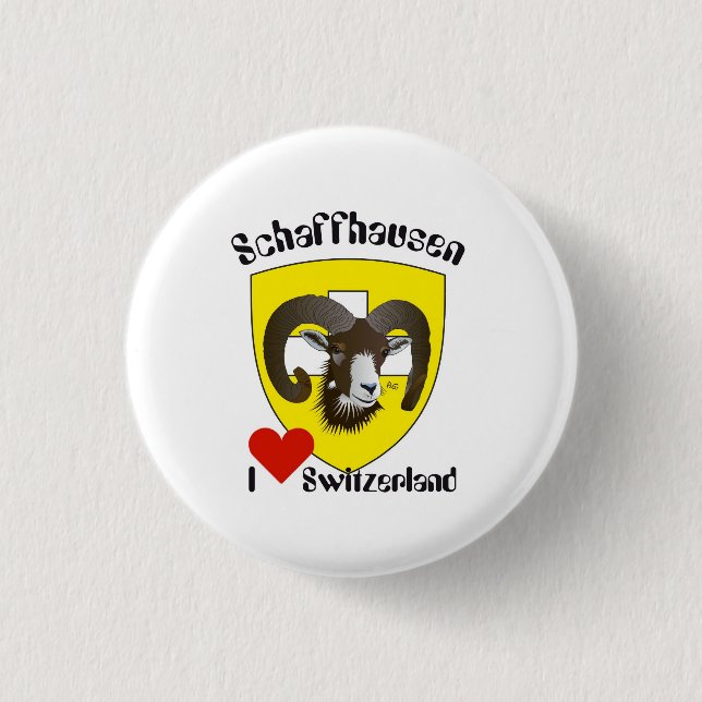 Schaffhausen Schweiz Button (Front)