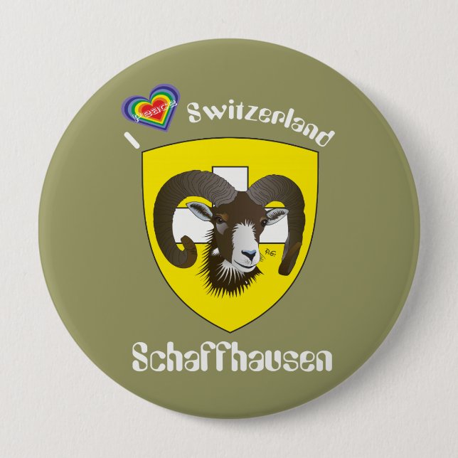 Schaffhausen Schweiz Button (Front)