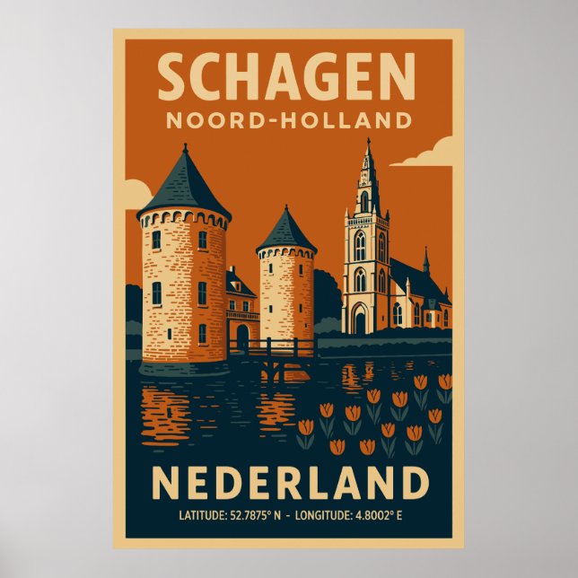 Schagen, Noord Holland - Nederland Travel Poster (Front)