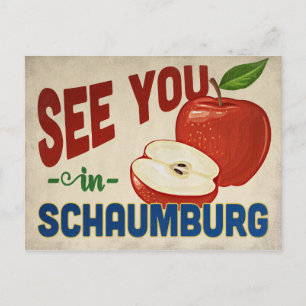 Schaumburg Illinois Apple - Vintage Travel Postcard