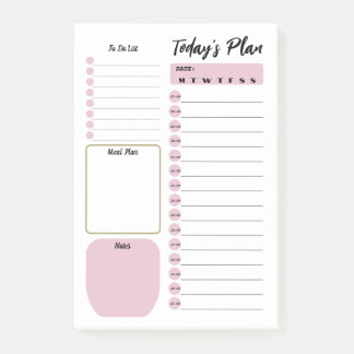 Schedule Checklist Post-it Notes