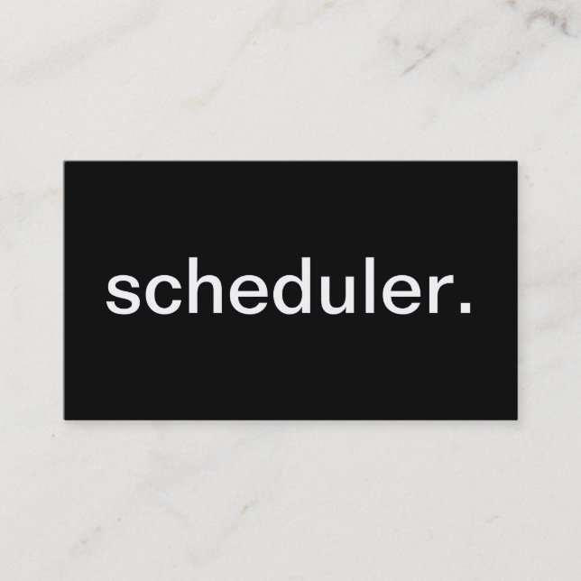 Scheduler Business Card (Front)