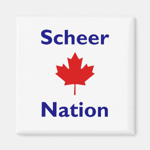 Scheer Nation Canada Election Red Maple Leaf Colou Magnet