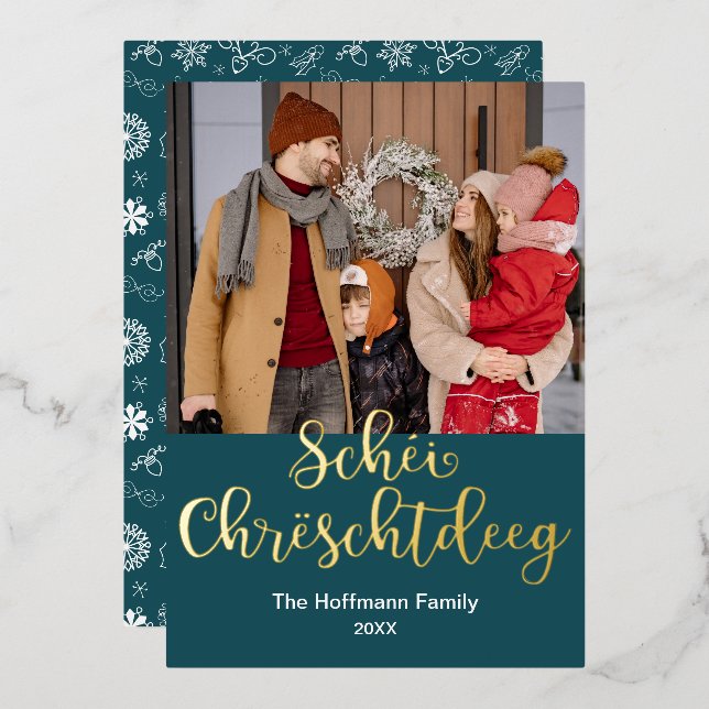 Schéi Chrëschtdeeg, Luxembourgish Merry Christmas (Front/Back)