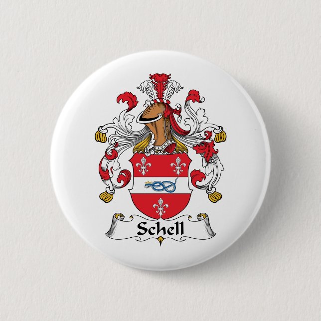 Schell Family Crest 6 Cm Round Badge (Front)