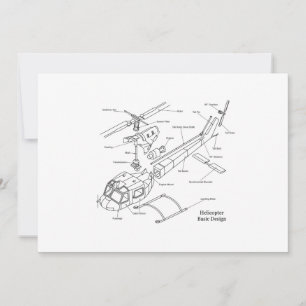 Schematic of the Major Components in a Helicopter