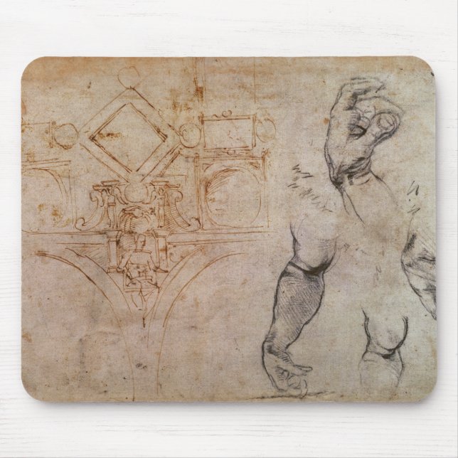 Scheme for the Sistine Chapel Ceiling, c.1508 Mouse Pad (Front)