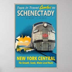 Schenectady New York Central Railroad Tops in Poster