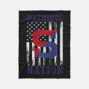 Schenectady Patriots Logo Nation Hs Fleece Blanket