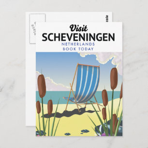 Scheveningen Netherlands beach poster Postcard