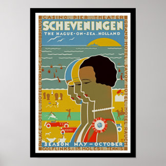 Scheveningen ~ The Hague on Sea, Holland Poster