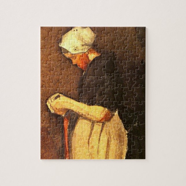 Scheveningen Woman Portrait by Vincent van Gogh Jigsaw Puzzle (Vertical)
