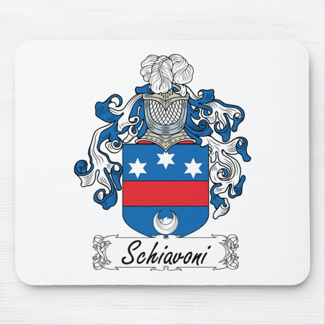 Schiavoni Family Crest Mouse Pad (Front)