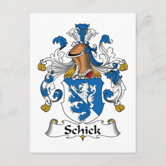 Schick Family Crest Postcard