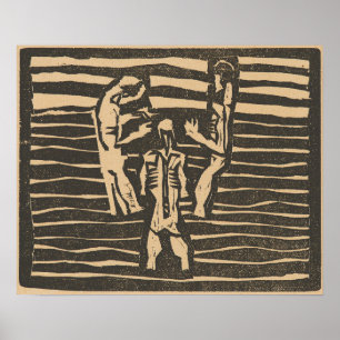 Schiele - Bathers Poster