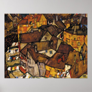 Schiele - Krumau Crescent Houses (Small City) Poster