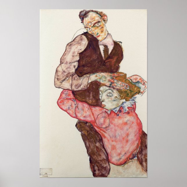 Schiele - Lovers Poster (Front)