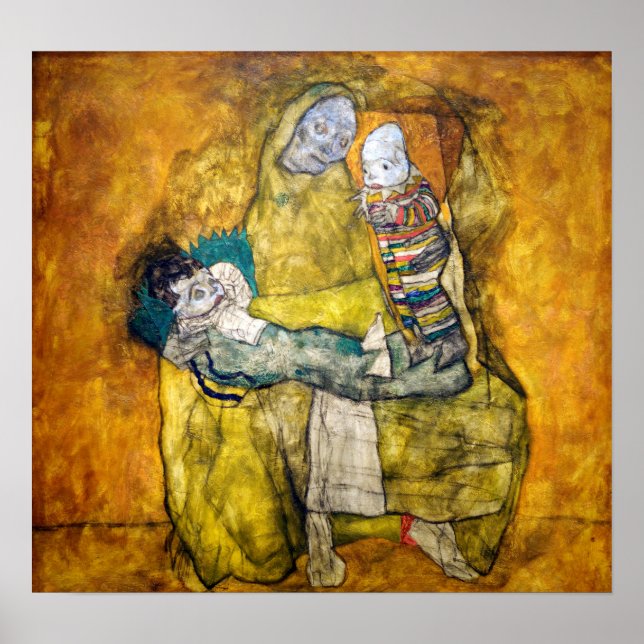 Schiele - Mother With Two Children Poster (Front)