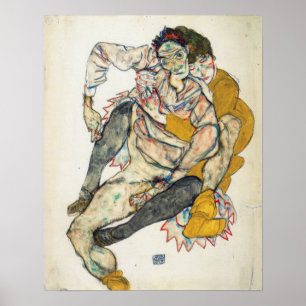 Schiele - Seated Couple 1915 Poster