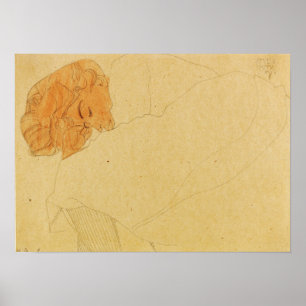 Schiele - Sleeping Girl 1908 Poster