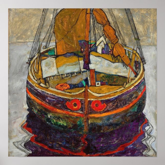 Schiele - Trieste Fishing Boat Poster (Front)