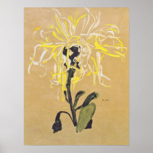 Schiele - Yellow Chrysanthemum 1910 Poster