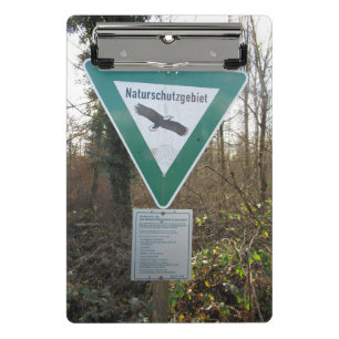 Schild Naturschutzgebiet Mini Clipboard