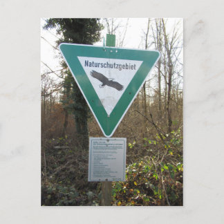 Schild Naturschutzgebiet Postcard