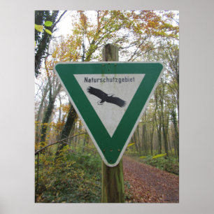 Schild Naturschutzgebiet Poster