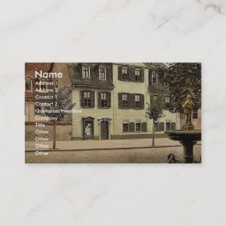 Schiller's House, Weimar, Thuringia, Germany rare Business Card