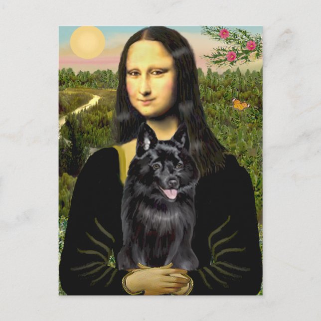 Schipperke 7 - Mona Lisa Postcard (Front)