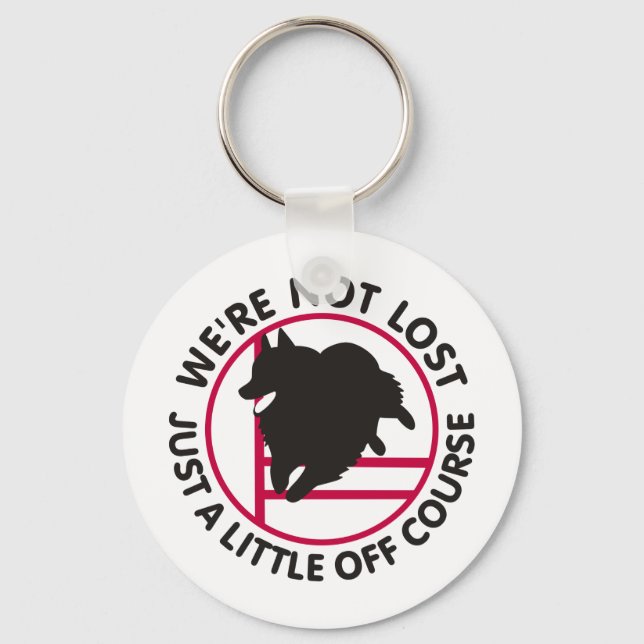 Schipperke Agility Off Course Key Ring (Front)