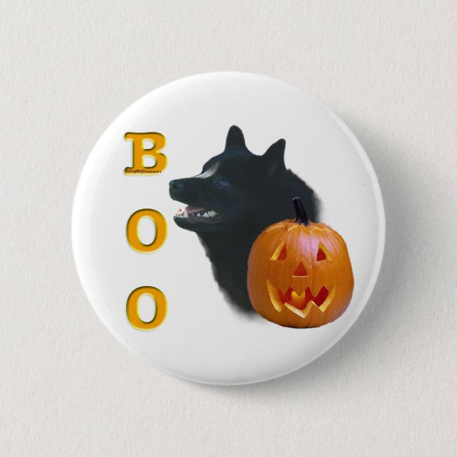 Schipperke Boo 6 Cm Round Badge (Front)