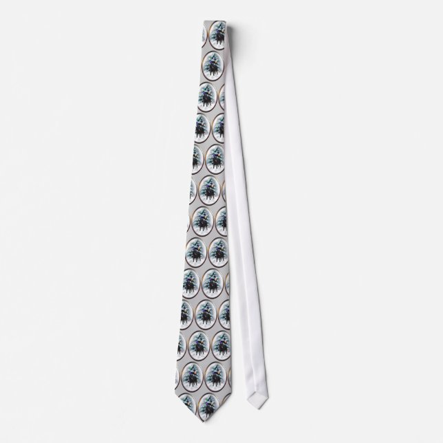 Schipperke Christmas Gifts Tie (Front)