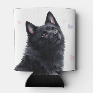 schipperke Dog Breed Cosy with Hearts Can Cooler