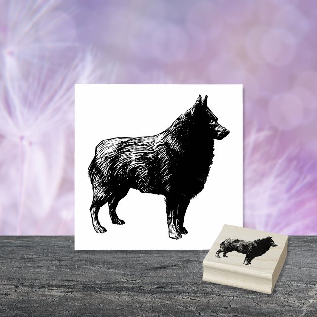 Schipperke Dog Breed Rubber Stamp (Creator Uploaded)